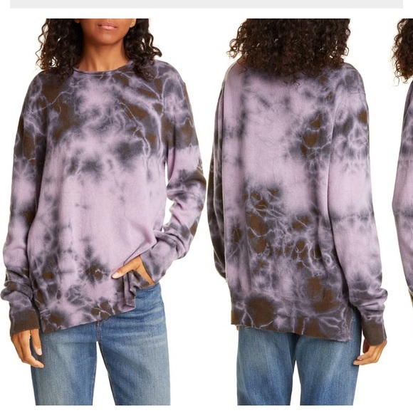 Raquel Allegra Sweaters - cashmere tie dye sweater